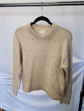 H&M BEADED CREWNECK SWEATER